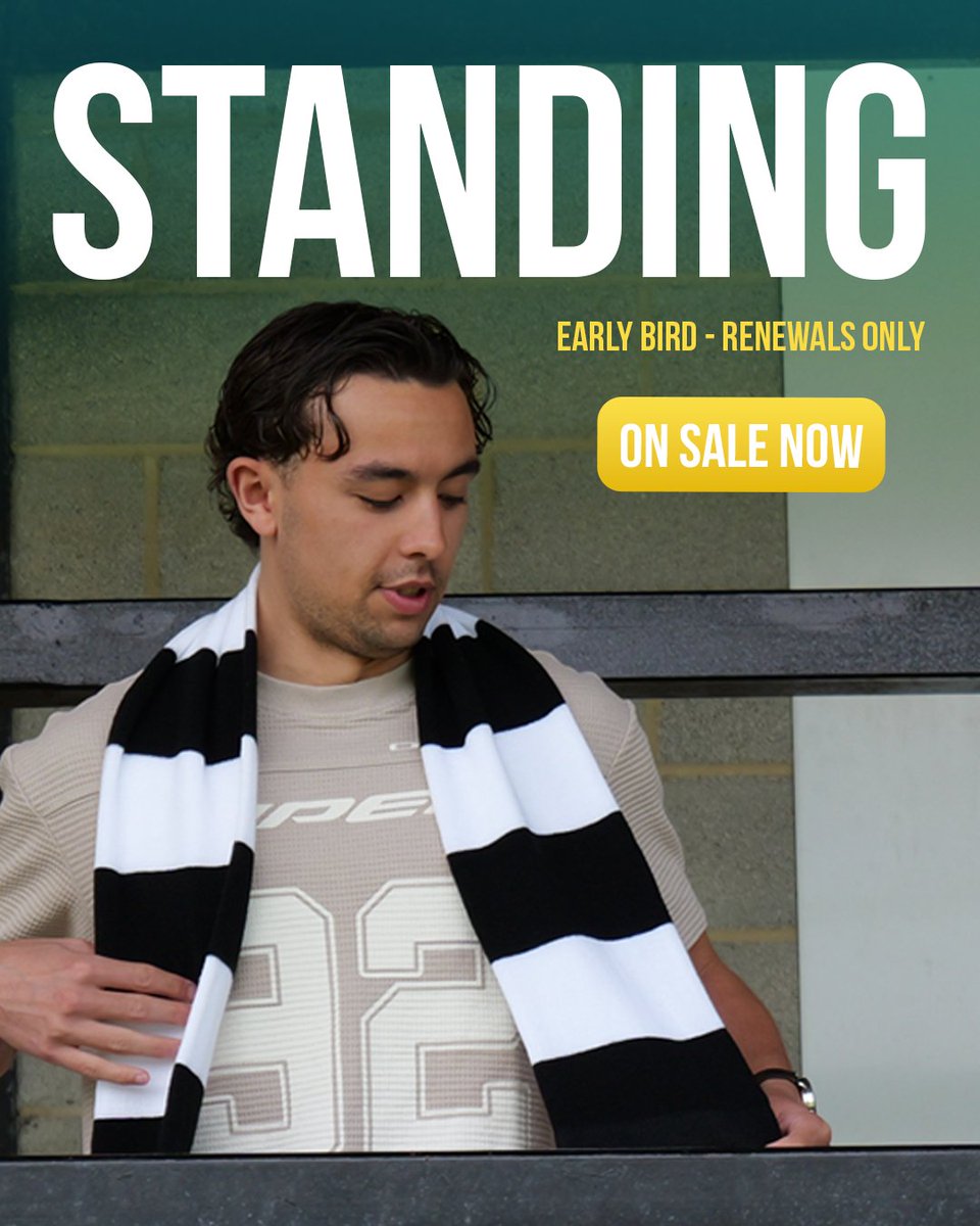 SalisburyFC's tweet photo. EARLY BIRD SEATED & STANDING SEASON TICKETS for the 2026/27 campaign are on sale NOW! 🎟️

Follow the link to secure YOUR place at the Ray Mac for every home game next season 🫵

But REMEMBER, our brand new membership plans will release with regular season tickets on the 29th June 🗓️

🖇️ https://t.co/0aIeNt1GYe

#SalisburyFC #COYW