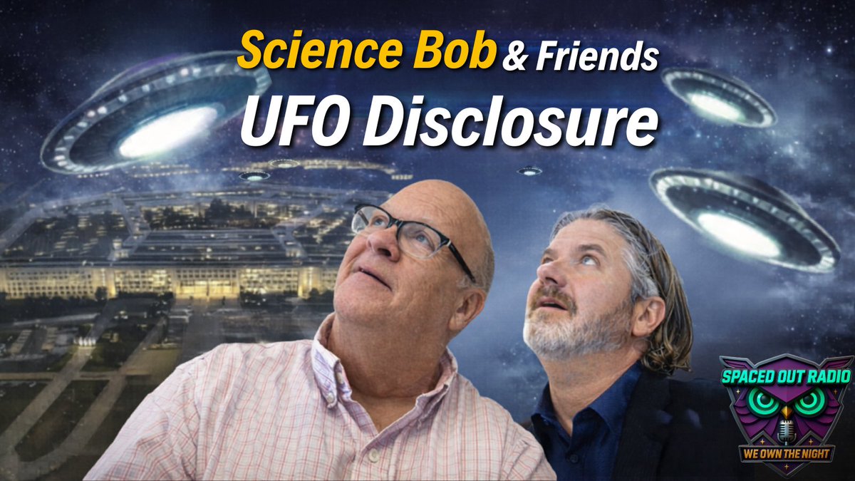 SpacedOutRadio's tweet photo. Science Bob returns tonight to explore the scientific side of UFOs, technology, and high strangeness.
LIVE 9 PM Pacific.
#UAP #ScienceBob #SpacedOutRadio https://t.co/ybg8E55Kcc