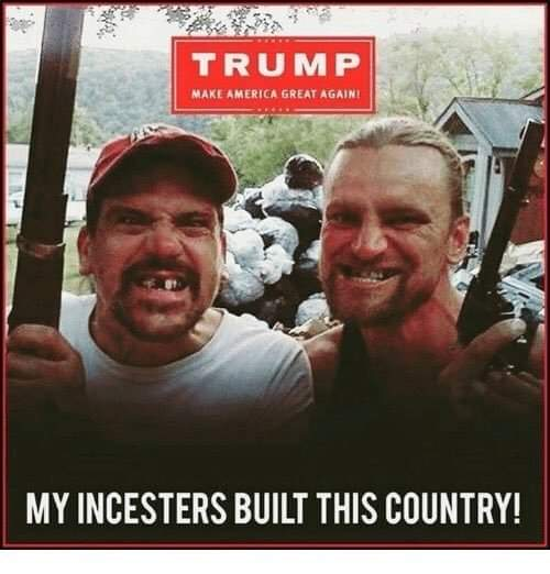 ErnestSS4000's tweet photo. @timbers_tony @seher_naaz_1 @tshabb01 @MasterMaliq Incest is forbidden in Islam. Go look at yourself and your own people in the mirror before projecting your inferiority complex at Muslims, you racist MAGA piece of shit.

Incest is more of why many of your people look like that.

🖕🖕🖕🤡🤡🤡 https://t.co/dUr321KvLG