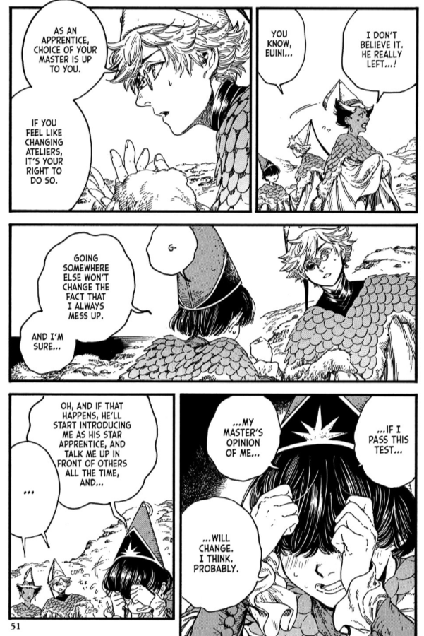 fuedalreese's tweet photo. the change i liked least this episode was the deletion of these two pages (probably the most pages i've seen removed so far). these pages provide crucial characterization for alaira, euini, and qifrey (especially euini). https://t.co/sJT2u7gasc