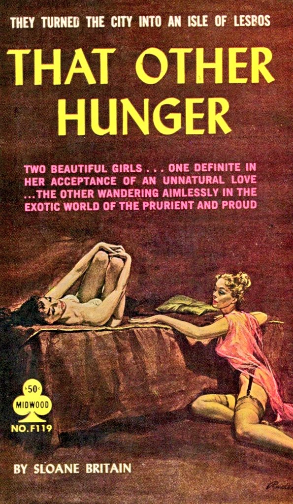 SFFAudio's tweet photo. THEY TURNED THE CITY INTO AN ISLE OF LESBOS

THAT OTHER HUNGER

TWO BEAUTIFUL GIRLS... ONE DEFINITE IN HER ACCEPTANCE OF AN UNNATURAL LOVE ...THE OTHER WANDERING AIMLESSLY IN THE EXOTIC WORLD OF THE PRURIENT AND PROUD https://t.co/ghnHlyNuAr