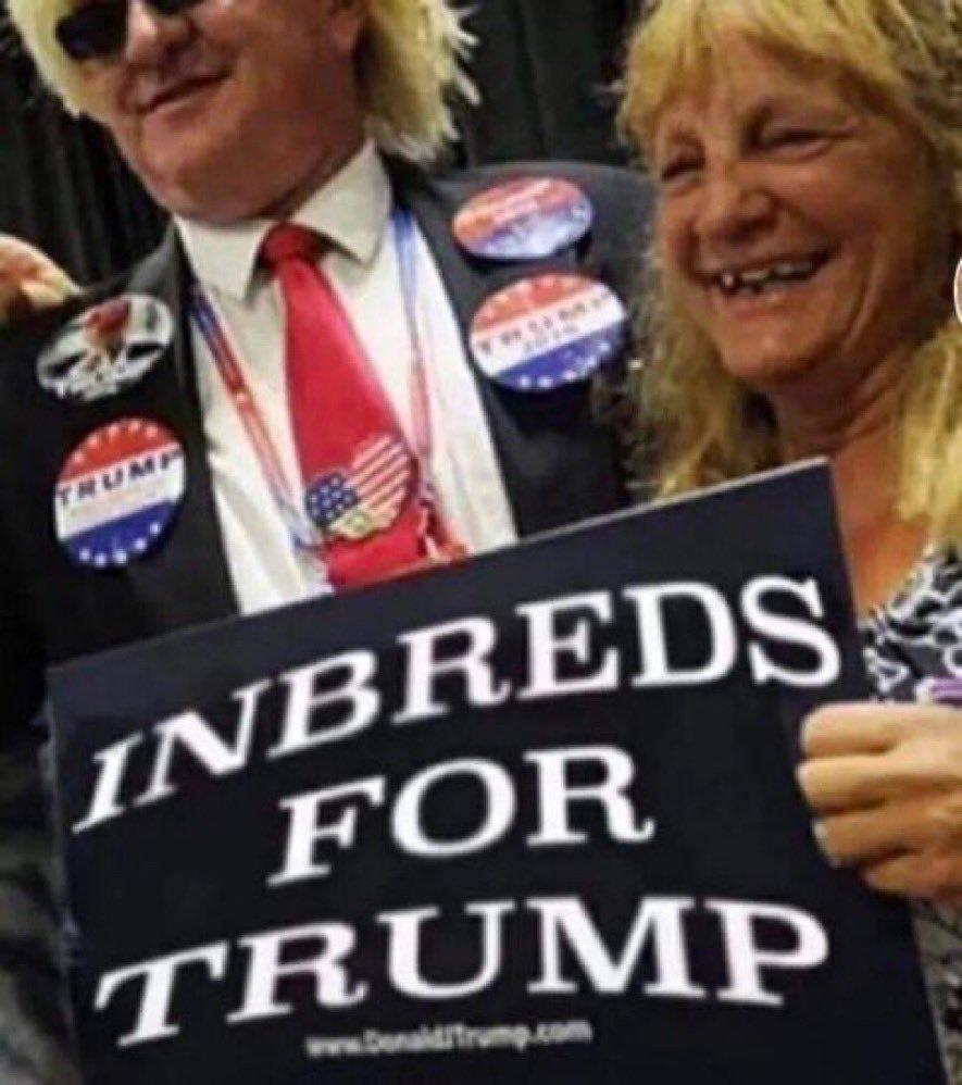 ErnestSS4000's tweet photo. @timbers_tony @seher_naaz_1 @tshabb01 @MasterMaliq Incest is forbidden in Islam. Go look at yourself and your own people in the mirror before projecting your inferiority complex at Muslims, you racist MAGA piece of shit.

Incest is more of why many of your people look like that.

🖕🖕🖕🤡🤡🤡 https://t.co/dUr321KvLG