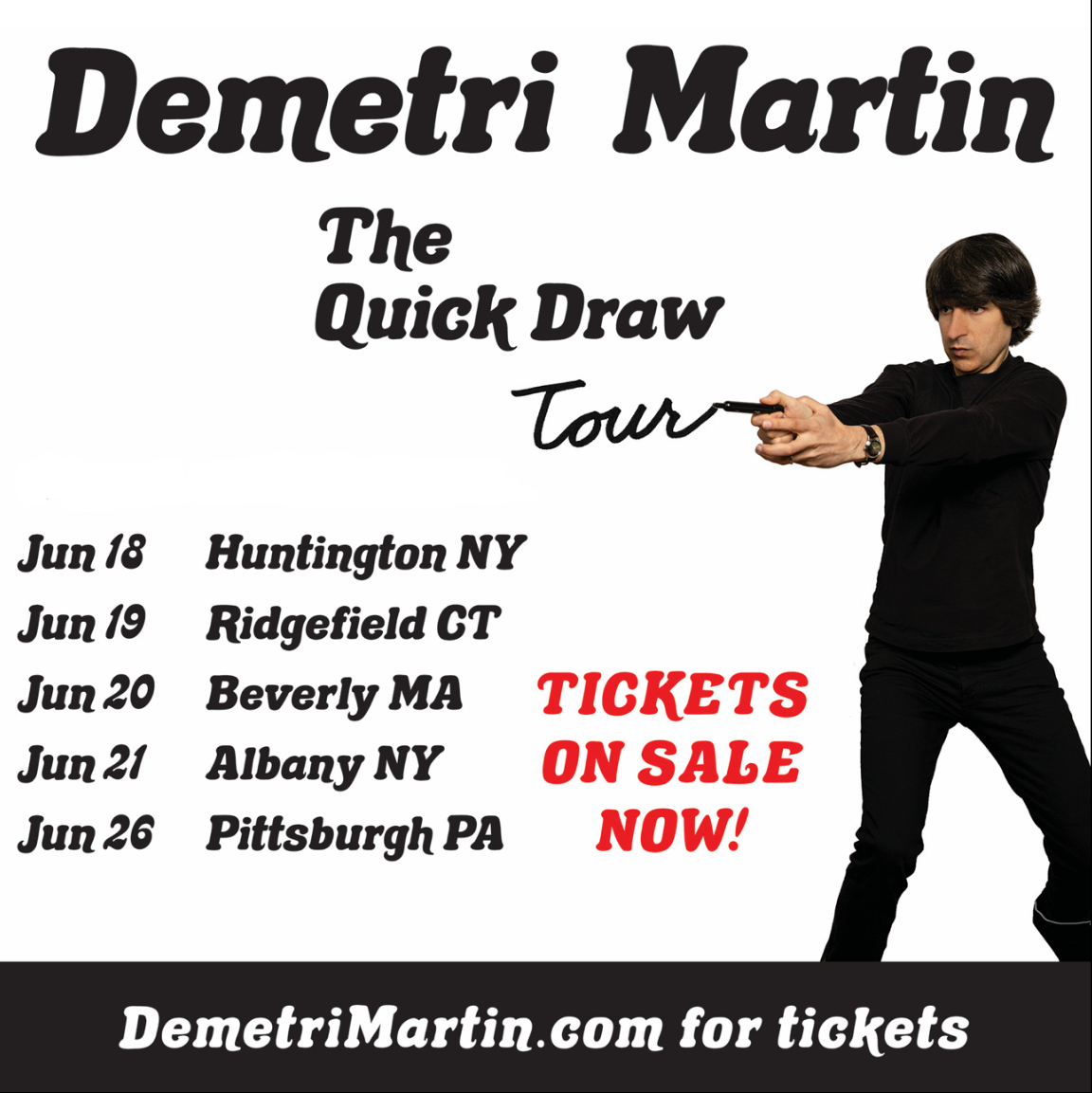 DemetriMartin's tweet photo. I'm doing the last few shows of my tour soon! Come see a show. Tickets at: https://t.co/4qvrsjoKtt

#demetrimartin #comedy https://t.co/3g5FdAfizg