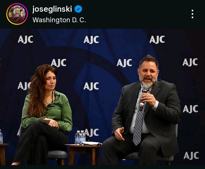 PanicoEspectral's tweet photo. ¿A ver en qué anda el diputado peronista @jglinski?

Ah, tranqui, en Washington con Sabrina Ajmechet pidiendo medidas de censura y castigo contra los argentinos que critican a Israel.

Lo cuento yo porque José lo muestra solo en Instagram donde, se ve, sabe que el público es otro https://t.co/rWbg52dcU9