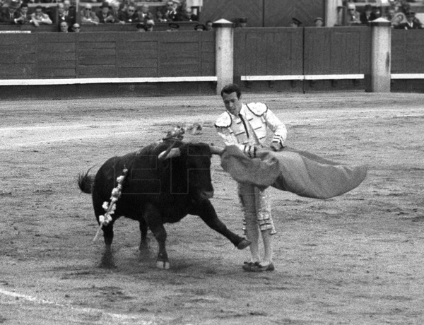 EFELafototeca's tweet photo. Gran Corrida de la Beneficencia en la plaza de las Ventas de Madrid con un cartel histórico: Curro Girón, Curro Romero y Santiago Martín ‘El Viti’ hace 65 años. #EFEfototeca https://t.co/GDRJeRZI0C
