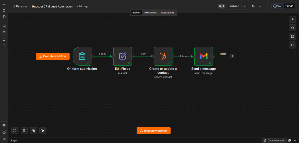Shojib2791's tweet photo. 🚀 HubSpot CRM Lead Automation (n8n)

✅ Auto Lead Capture
✅ CRM Contact Management
✅ Automated Email Follow-ups
✅ Smart Workflow Automation

Save time and grow your business with automation.

#HubSpotCRM #LeadAutomation #n8n #AIAutomation #BusinessAutomation https://t.co/4ZURRFGeNn