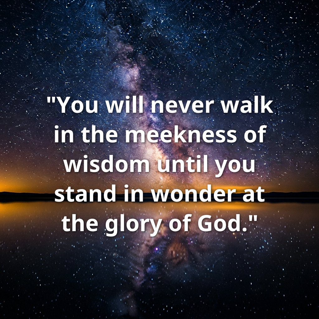 AKVT's tweet photo. Look up at the stars and remember how small we are in the grand scheme of things. True wisdom begins with a sense of awe in God. When we step back and take in the vastness and glory of the universe He created, it humbles our hearts and prepares us to walk in genuine meekness. https://t.co/VDQn9VMFyU