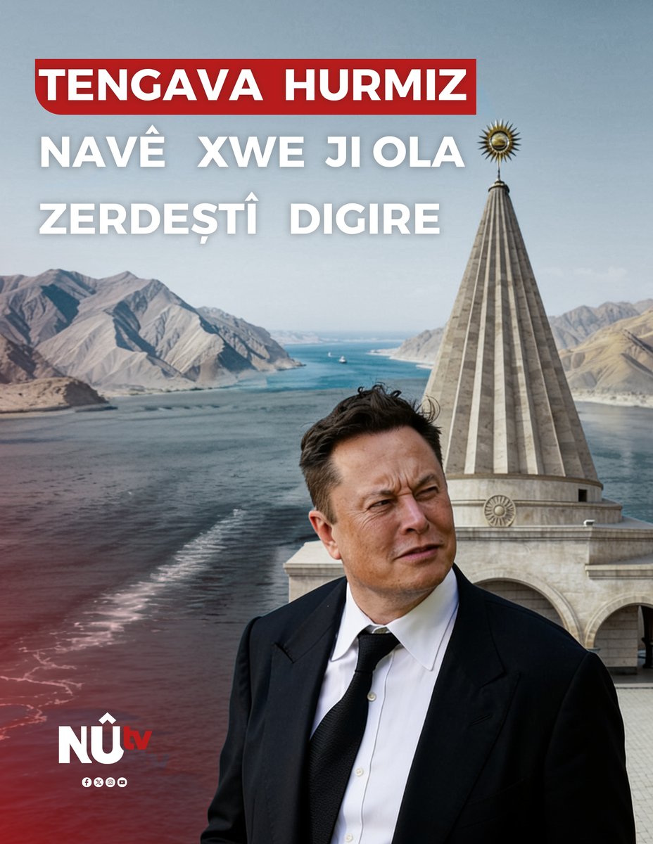 nucenutv's tweet photo. #nûçetv
📌Elon Musk di postekê de dibêje: Tengava hurmiz di ola Zerdeştî de navê xwe ji Ahura Mazda digire. https://t.co/7PmVowiNGn