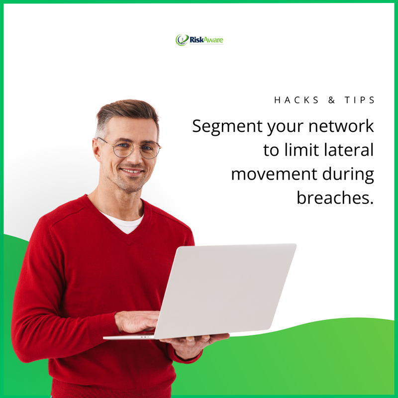 riskawareco's tweet photo. When attackers compromise one system, network segmentation prevents them from easily accessing everything else. 🚧 

#NetworkSegmentation #CyberSecurity #BreachContainment https://t.co/tNNFTxjPAf