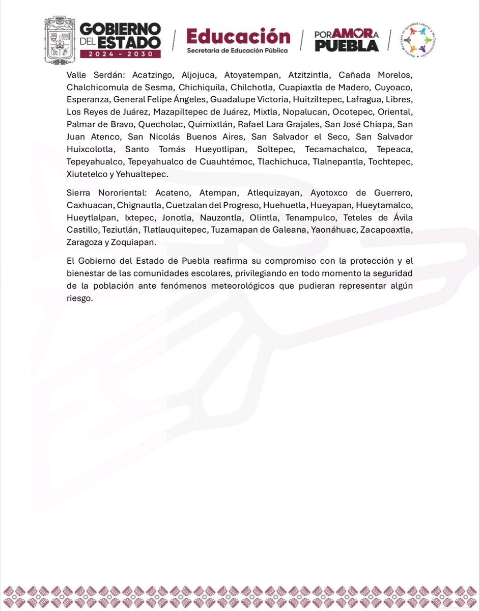 SEPGobPue's tweet photo. ¡Atención! 📢 La dependencia, encabezada por @ManuelVive_, comparte información relevante para toda la comunidad escolar. 🏫

#PensarEnGrande 
#PorAmorAPuebla https://t.co/goYLbDtxhw