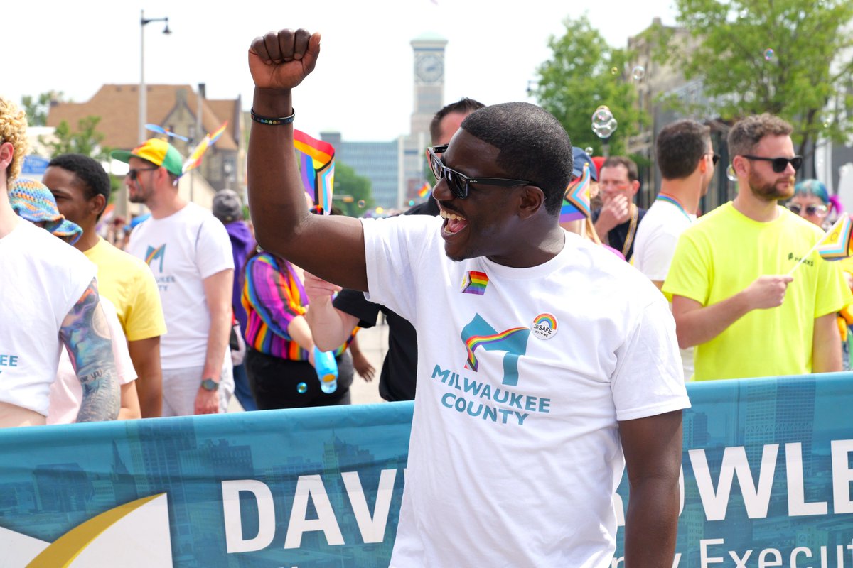 DavidCrowleyWI's tweet photo. It was inspiring to see so many Milwaukee County residents come together at the annual Pride Parade to celebrate love, embrace inclusion, and support the LGBTQIA+ community that enriches our county every day.

Pride is about honoring those who fought for equality, uplifting those who continue that work today, and reaffirming that everyone deserves to live authentically and safely.

Milwaukee County is committed to building a community where every resident feels welcomed, valued, and respected. Happy Pride Month, and thank you to everyone who helped make yesterday's celebration so special!