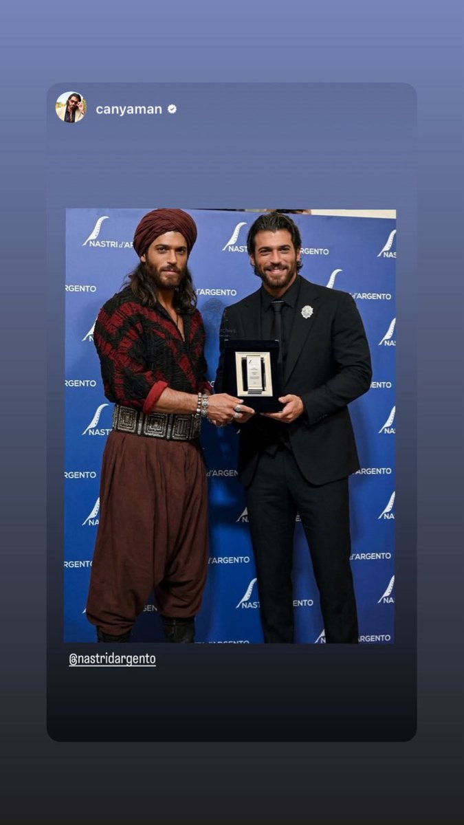 Toscacy's tweet photo. Meritatissimi riconoscimenti al nostro attore internazionale #CanYaman lui si che si che è internazionale non chi si professa tale senza titolo alcuno https://t.co/9yH2qE95r9