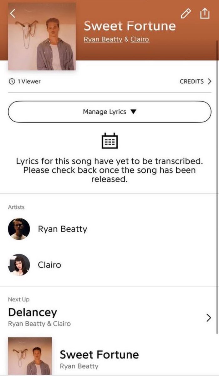 clairobeatty's tweet photo. CLAIRO COLLAB ON SWEET FORTUNE HOLY FUCKING SHIT https://t.co/ZrDFHGRjdw