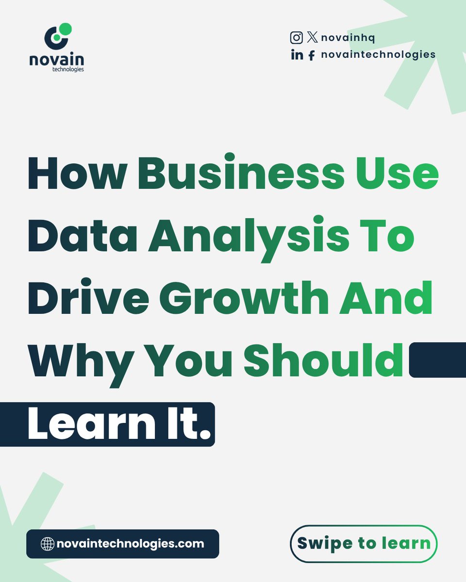 novainhq's tweet photo. The fastest-growing businesses aren't guessing—they're using data.
At Novain Technologies, we help businesses reach the right audience through data-driven strategies that deliver real results. 🚀
#DataAnalysis #BusinessGrowth #DigitalMarketing #Innovation #NovainTech https://t.co/9Mi1tUwnHs