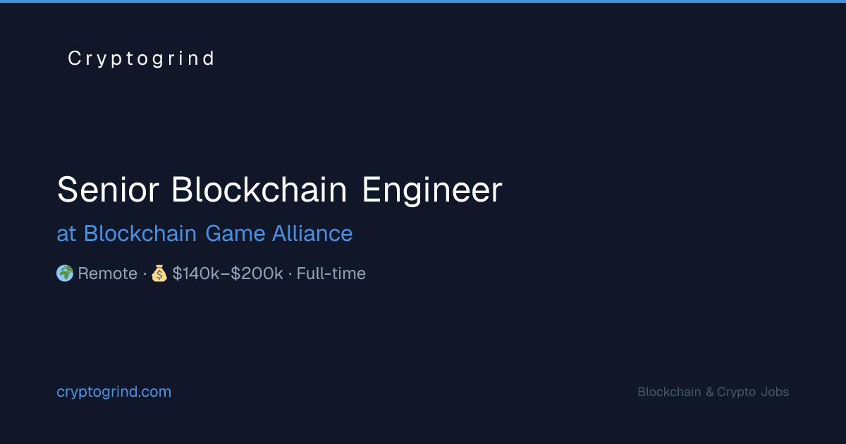 cryptogrind's tweet photo. Senior Blockchain Engineer at Blockchain Game Alliance
💰 $140k–$200k · 🌍 Remote · Full-time
#Web3

https://t.co/vYfOCoct0h https://t.co/bDtNxyuk6h