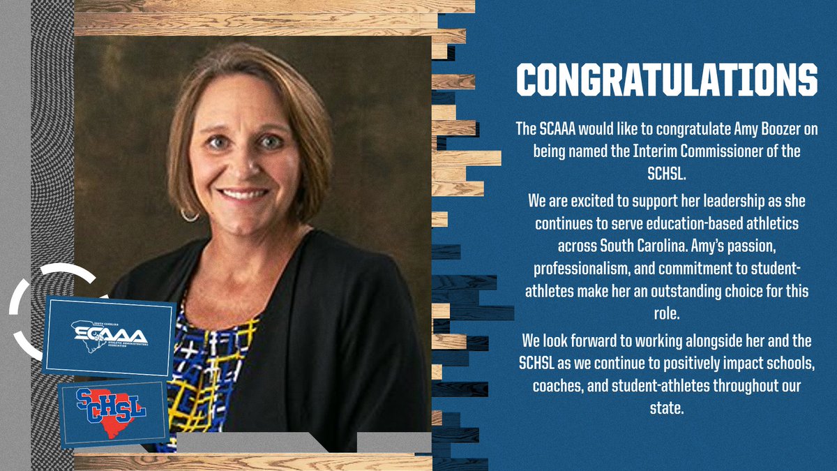 SouthCarolinaAD's tweet photo. Congratulations Amy!
@SCHSL @CarolinaCoaches https://t.co/lqZI5vXtvc