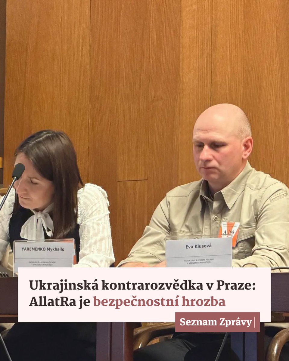 SeznamZpravy's tweet photo. Experti z ukrajinských bezpečnostních složek promluvili na půdě českého Parlamentu o náboženském hnutí AllatRa. Podle nich jde o nebezpečnou organizaci, která pracuje ve prospěch Ruska.

https://t.co/H1m7i7P7gq https://t.co/VK0Dx1zHiA