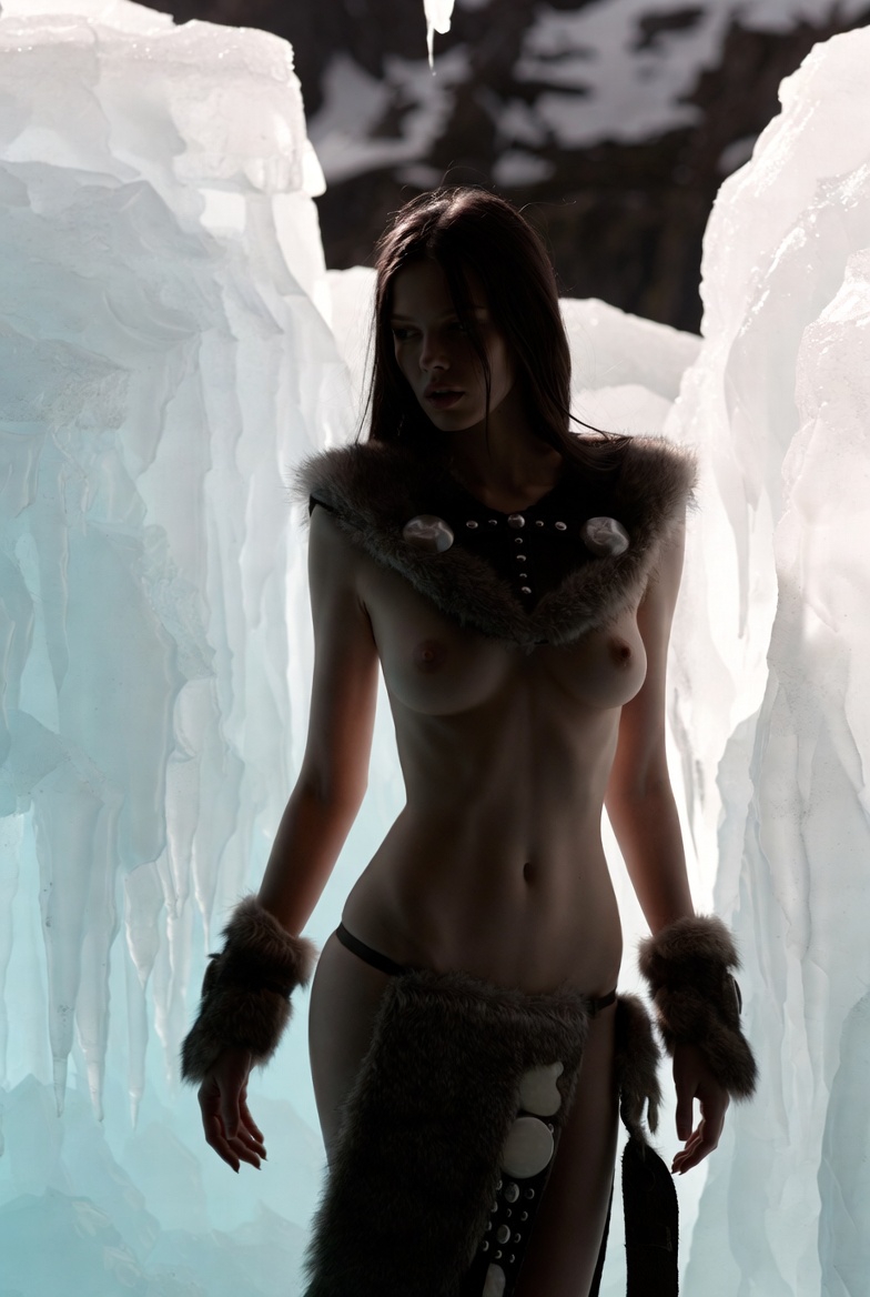 LumenyxArt's tweet photo. Embrace the icy allure of nature and the human form, where art and technology intertwine in breathtaking harmony. This stunning piece captures a bold expression of beauty against a stark, frozen backdrop. #AIArt #Lumenyx #ArtistryUnleashed #CreativeFusion #VisualPoetry https://t.co/suZyhql6Ec