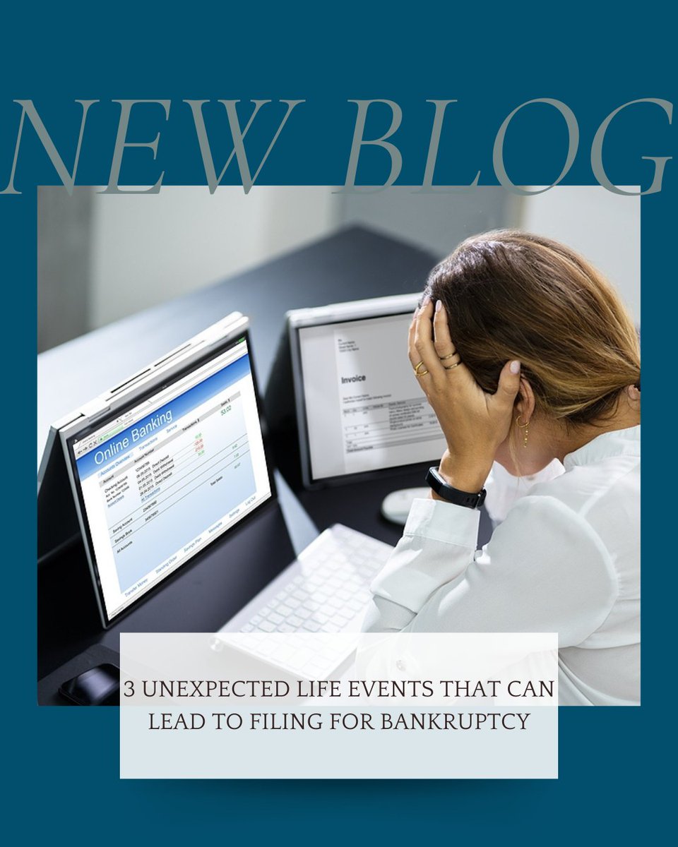 DebtRelief305's tweet photo. 3️⃣ Unexpected Life Events That Can Lead to Filing for Bankruptcy. https://t.co/S8FEnoAGsE #bankruptcy #divorce #financialcrisis #filingbankruptcy #Chapter7 #debtrelief #miamibankruptcy #kingcadegarcia #KGM https://t.co/rrZ32igLkB