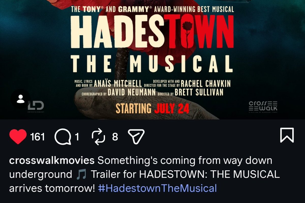 bellaunwind's tweet photo. EVERYBODY WAKE UPPP HADESTOWN PROSHOT TRAILER TOMORROW!!! https://t.co/xM4fPDrtdj