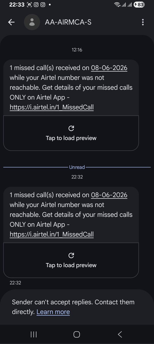 sangwords's tweet photo. @Airtel_Presence More missed calls. https://t.co/wXi33503lJ
