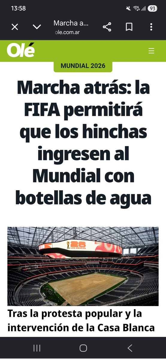 descompresorok's tweet photo. ¡Tuvieron que dar marcha atrás con esta medida de locos!
¿No poder entrar con una botellita de agua? Una locura.
https://t.co/4jWVq1aODd https://t.co/RXbdcvDf1O