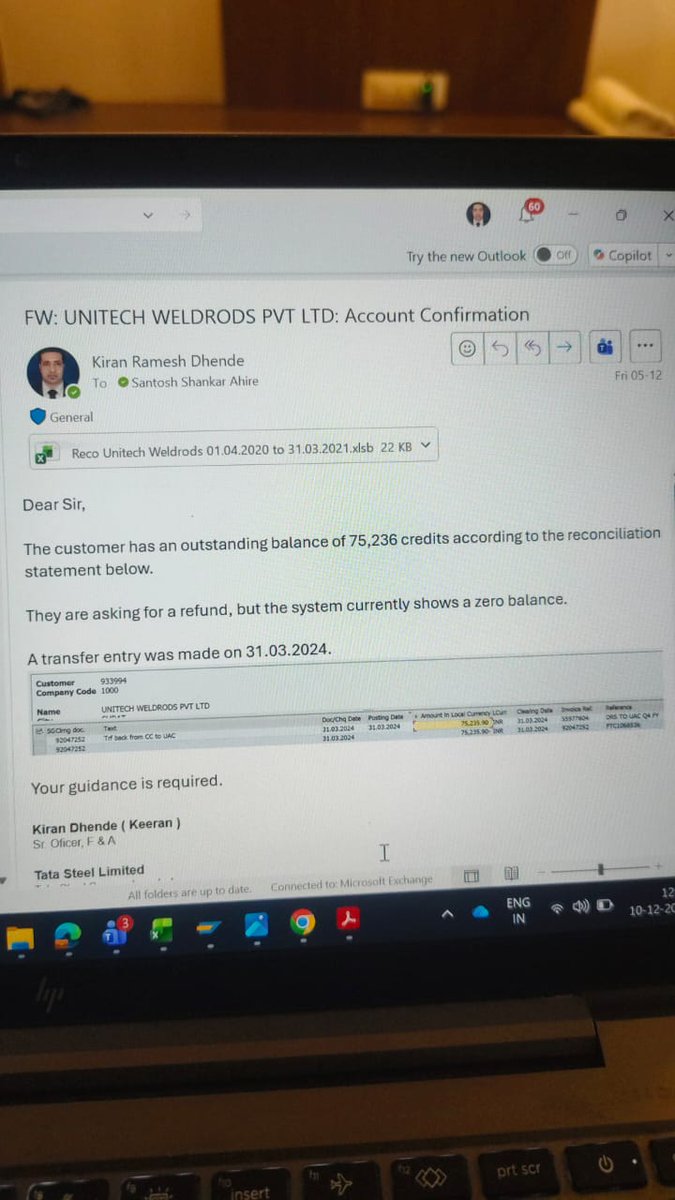 saurav_nova's tweet photo. @TataSteelLtd @TataCompanies @TataGroup @TataSteel 

9 YEARS of delay! 

Our MSME companies — **Weldcom Electrodes Pvt Ltd & Unitech Weldrods Pvt Ltd** — are still waiting for our legitimate Around  **₹1 Lakh+** balance payment from Tata Steel.

Despite full account reconciliation, multiple follow-ups Bipin Chandra, Kiran Dhende & Santosh Shankar Ahire and internal confirmation of the outstanding amount — you keep delaying with “approval pending” excuses.

This is severely impacting our small business.
@minmsme @dcmsmeoffice @msme_helpline @jagograhakjago 

Request your urgent intervention for immediate payment release.

#TataSteelPayUs #MSME #PaymentDue #MSMEStruggles #TataSteel #DelayInPayment #MSMEIndia #SupportMSME #BusinessEthics #VendorPayment #MSMEGrievance #TataGroup