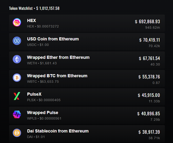 StoryTeller_17's tweet photo. to anyone wondering why the bottom keeps bottoming, the second largest Hex holder, Conrad Zen the old guy, is currently capitulating everything he has at full speed

these are all his wallets combined and what he has on PulseChain + 250m eHex https://t.co/mOPBSNTFBx