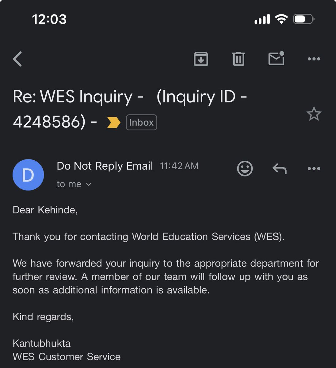 bornofdata's tweet photo. @WorldEdServices Another week of no resolution @WorldEdServices. It’s taking over 2 weeks to acknowledge you received my transcript from @parchment. 
 What really is going on?! https://t.co/G8Yx03yT1M