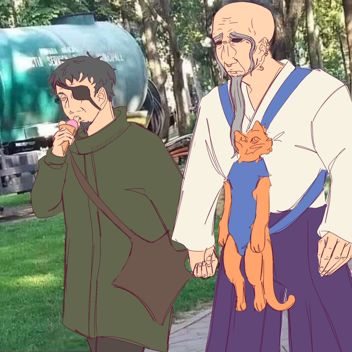 fzombiecannibal's tweet photo. Los abuelitos paseando a su hijito 
#sstwt #yumeship #jjk #gakuganjiyoshinobu #yoshroy 

(Comisión hecho por @/rurruruminn5) https://t.co/fXiYMFqNDk