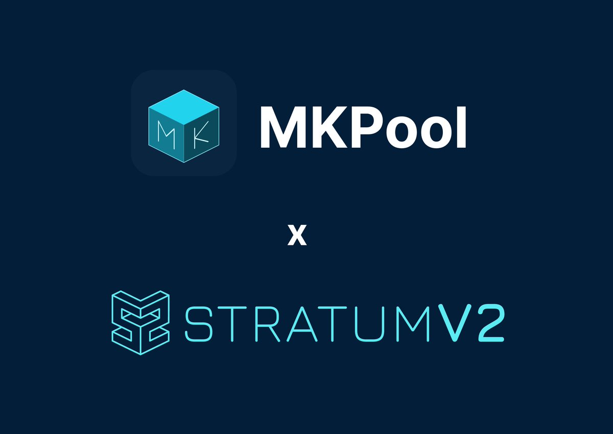 StratumV2's tweet photo. A new solo pool - @mkpool_mining now supports Stratum V2! ⛏️ https://t.co/JxPFQ8TbP4