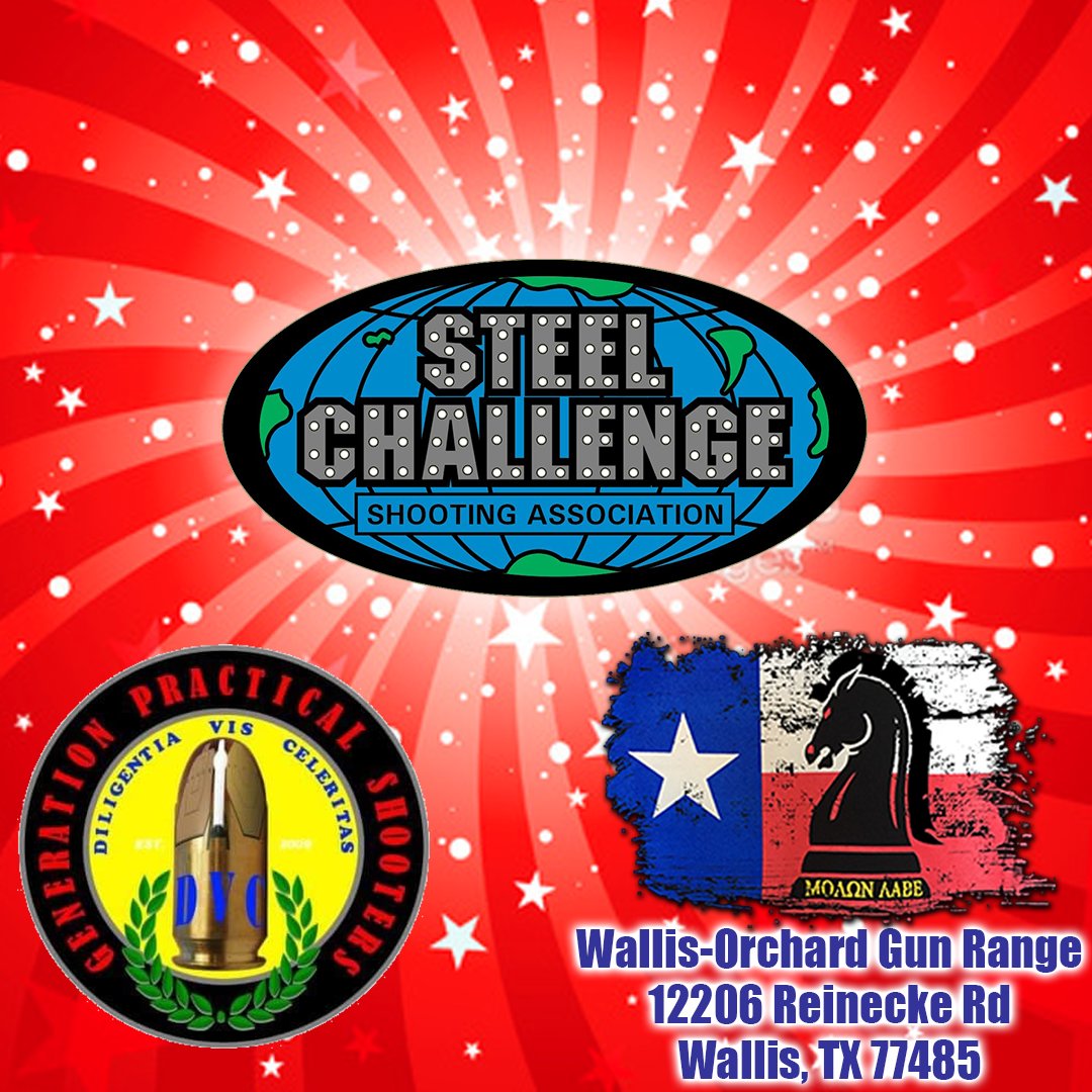 TacticalPoppins's tweet photo. Second Saturday: @GenerationPracticalShootersGunClub @SteelChallenge

Registration: https://t.co/4RWRvOoohY

Location:
@WallisOrchardGunRange
12206 Reinecke Rd
Wallis, TX 77485
#GenerationPracticalShootersGunClub   #SteelChallenge   #WallisOrchardGunRange https://t.co/bQ8D5jX9YR
