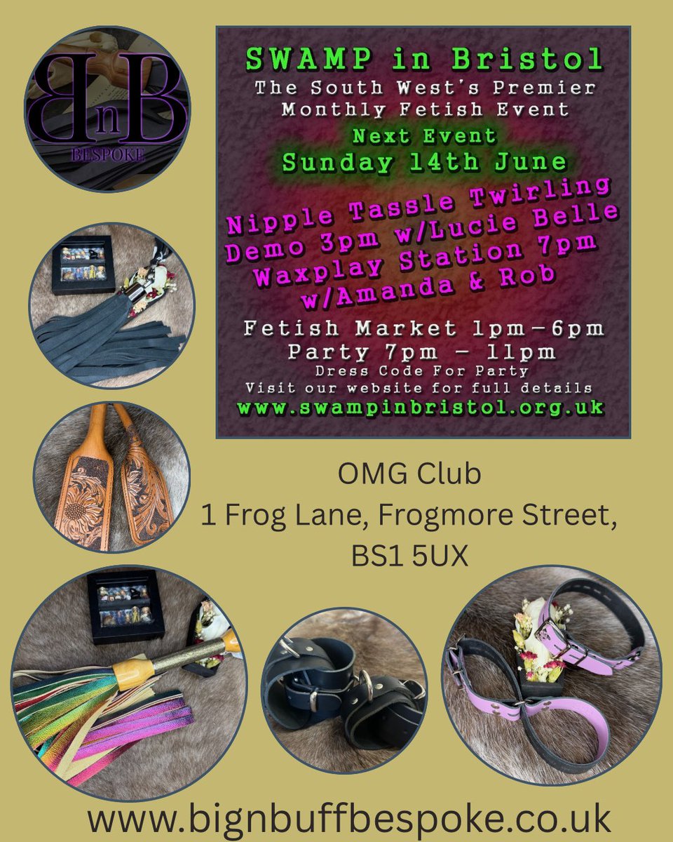 BignBuffBespoke's tweet photo. See you on Sunday in Bristol for @SWAMPinBristol 💜 https://t.co/5RCTyFePLO 💜 https://t.co/LVaVtka1aJ