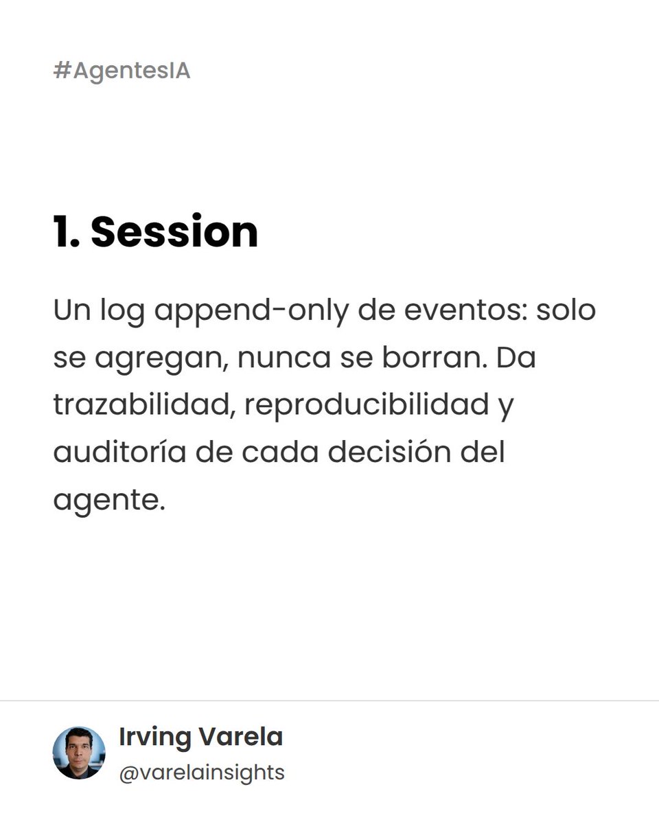 irvinux's tweet photo. "Modelo de IA" ≠ "agente de IA".

Un modelo predice texto. Un agente actúa en bucle.

Lo que los separa es el agent harness: un loop de 3 piezas. Te lo explico 🧵 https://t.co/mOh08FcQpw