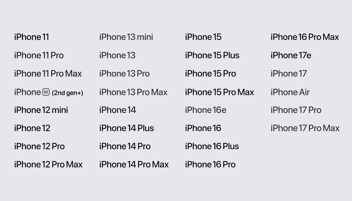 mizuojisan3's tweet photo. 【速報】
iOS 27はiPhone 11以降に対応！
SE2も！！

#WWDC26 https://t.co/LWZRwMDzvZ