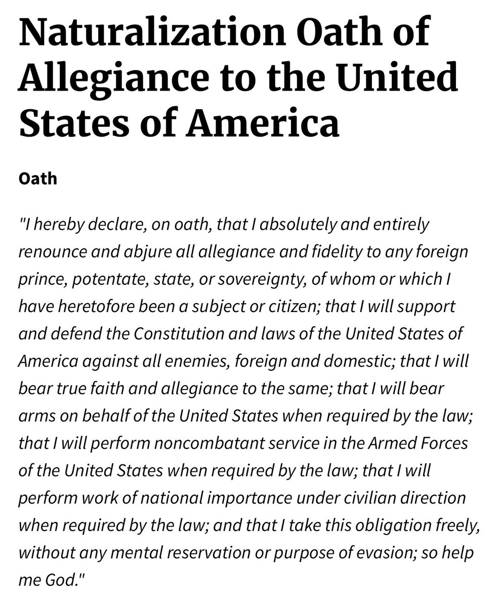 SimonWetaya's tweet photo. This is extremely criminal &amp; he should be prosecuted. Read the oath @adoniaayebare, a UN Permanent Representative of Uganda took as he acquired U.S. Citizenship while pretending to represent Uganda at the world’s most important organization where sovereignty is key. https://t.co/NaHPAtHEyn