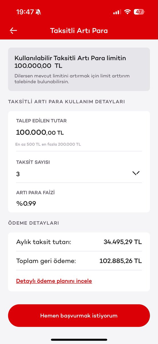 Birikim_Yatirim's tweet photo. Kıymetli dostlar kampanya duyurum var📣

Akbank yine taksitli artı para dağıtıyor. Kişiye özel olabilir, siz de kontrol edin. Bana 50.000₺ sıfır faiz 3 taksit, arkadaşa da 100.000₺ %0,99 faiz 3 taksit çıktı🙋🏼‍♂️ görselleri bırakıyorum👇 ilk ödeme 15 Temmuz’da 🎉 https://t.co/yI0NfTwPwr