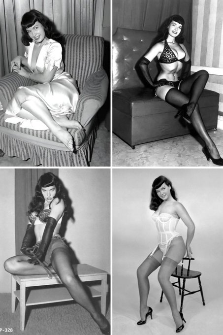 Emily221585's tweet photo. Do you prefer Miss Bettie Page in white or in black? https://t.co/KhkrA46jqN