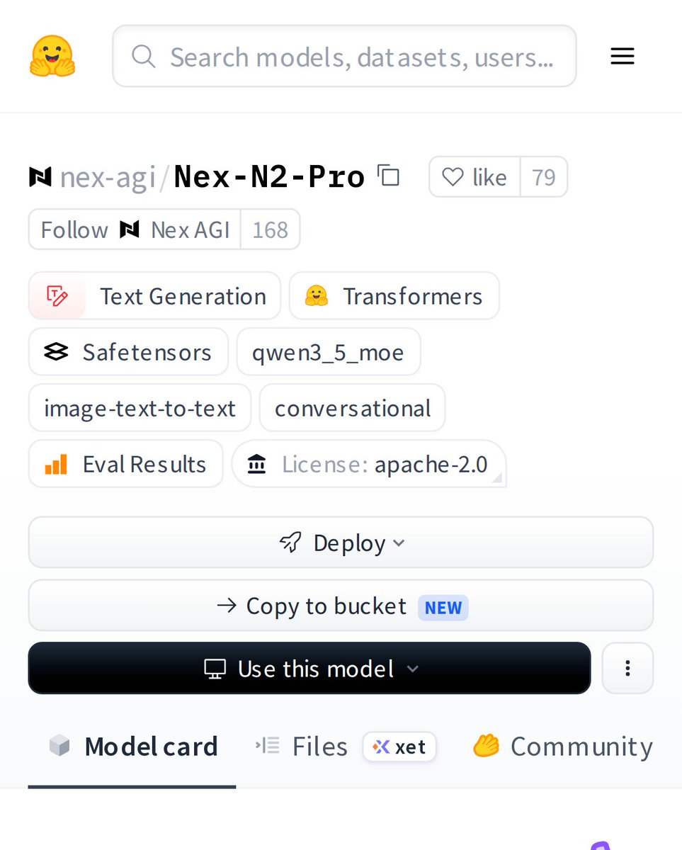 HuggingModels's tweet photo. Meet Nex-N2 Pro, a cutting edge MoE model that handles both images and text. It's designed for complex conversations and generation tasks, making it a versatile tool for developers and creators. This is the future of multimodal AI. https://t.co/3NI37emJS1