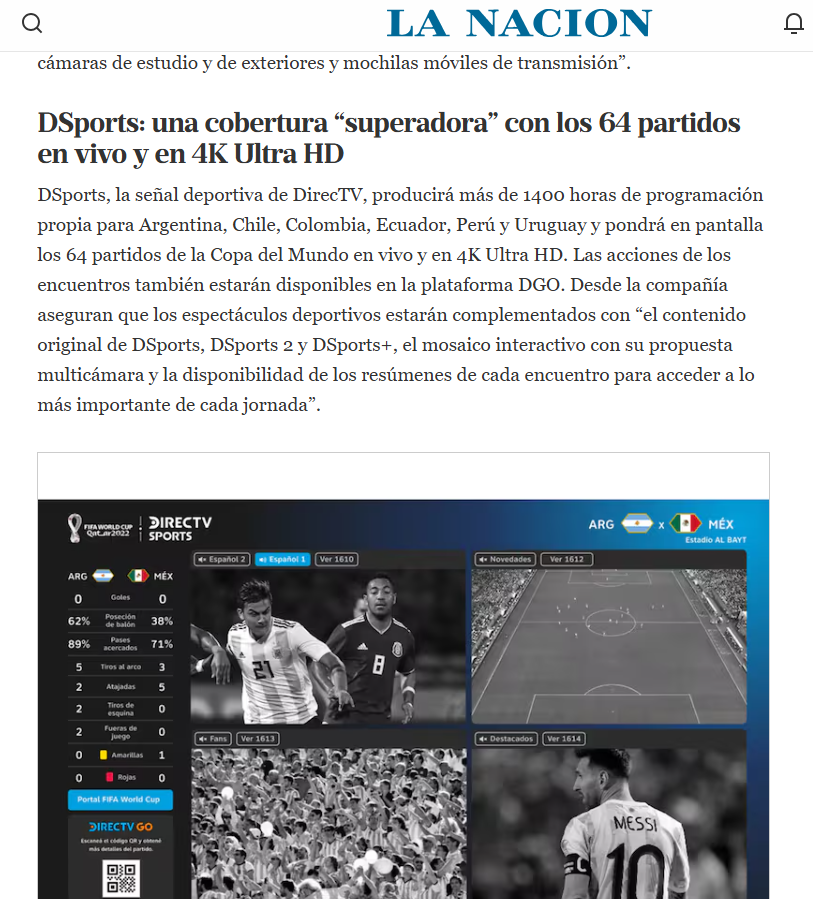 joackomans's tweet photo. @PepoGuardiosito lo raro es que en 2022 Directv si transmitio en 4k para argentina y otros paises de latam. https://t.co/zyIuHs2TuF