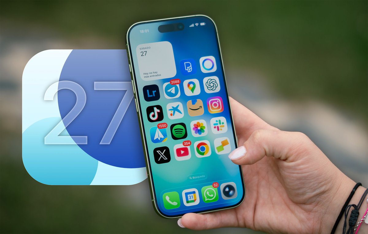 MxApple's tweet photo. iOS 27 cambia tu iPhone por completo: nueva Siri, nuevo diseño y novedades que llevamos años pidiendo https://t.co/bo4I03wubT https://t.co/95VaNGavVR