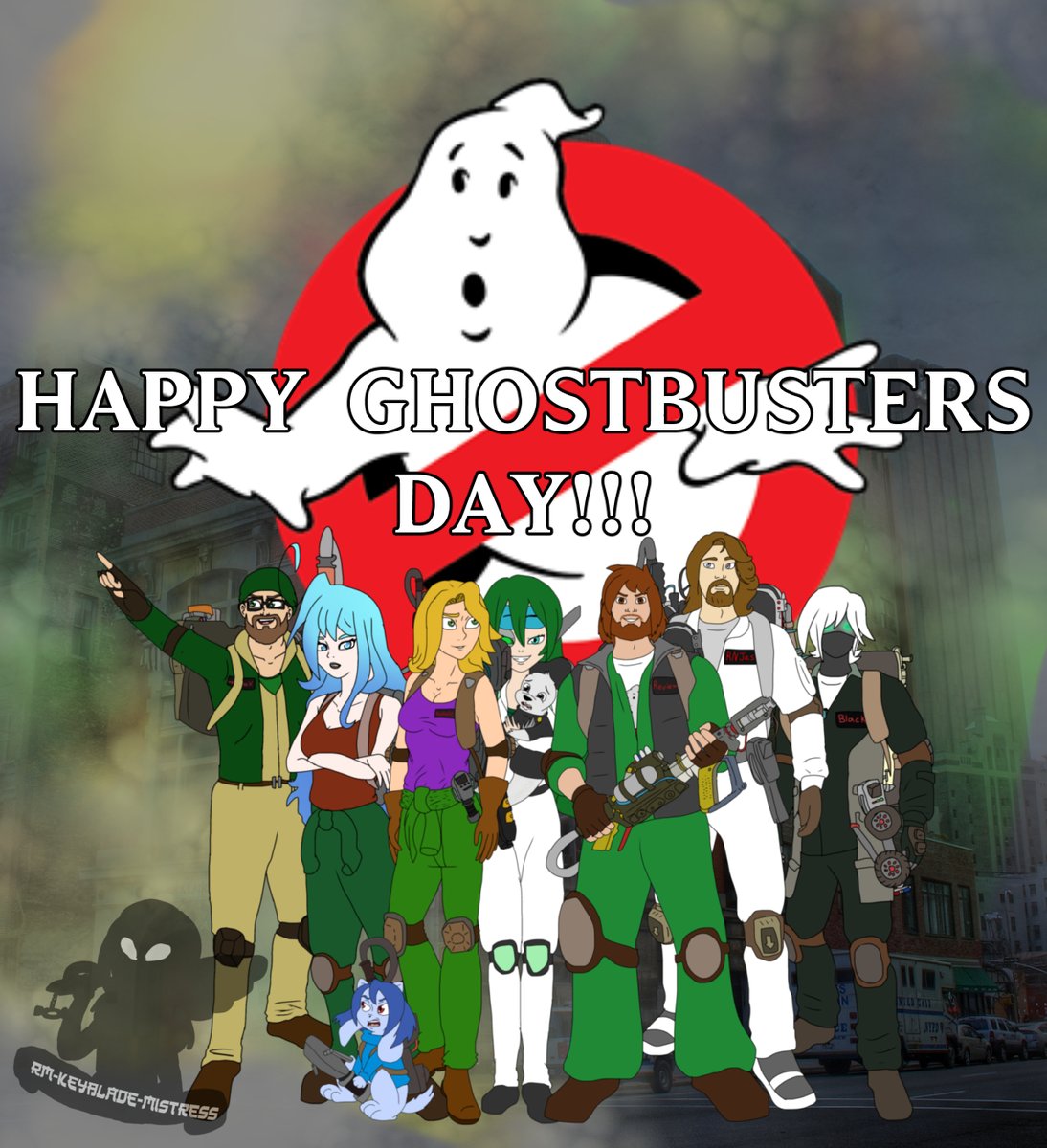 XandrewBull's tweet photo. Oh Snap Happy Ghostbusters Day! Art Done by @KeybladeMistress https://t.co/n8o29hVFoI