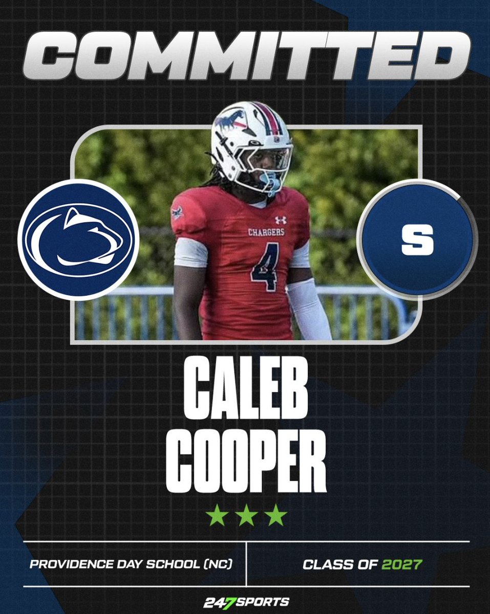AnnaH247's tweet photo. Safety Caleb Cooper of Charlotte (N.C.) Providence Day announces his commitment to Penn State. 

"Coach Matt Campbell was the right hire. I want to play for him."

Story: https://t.co/tLpJsPmvx3 https://t.co/8tvNQhrJQ8