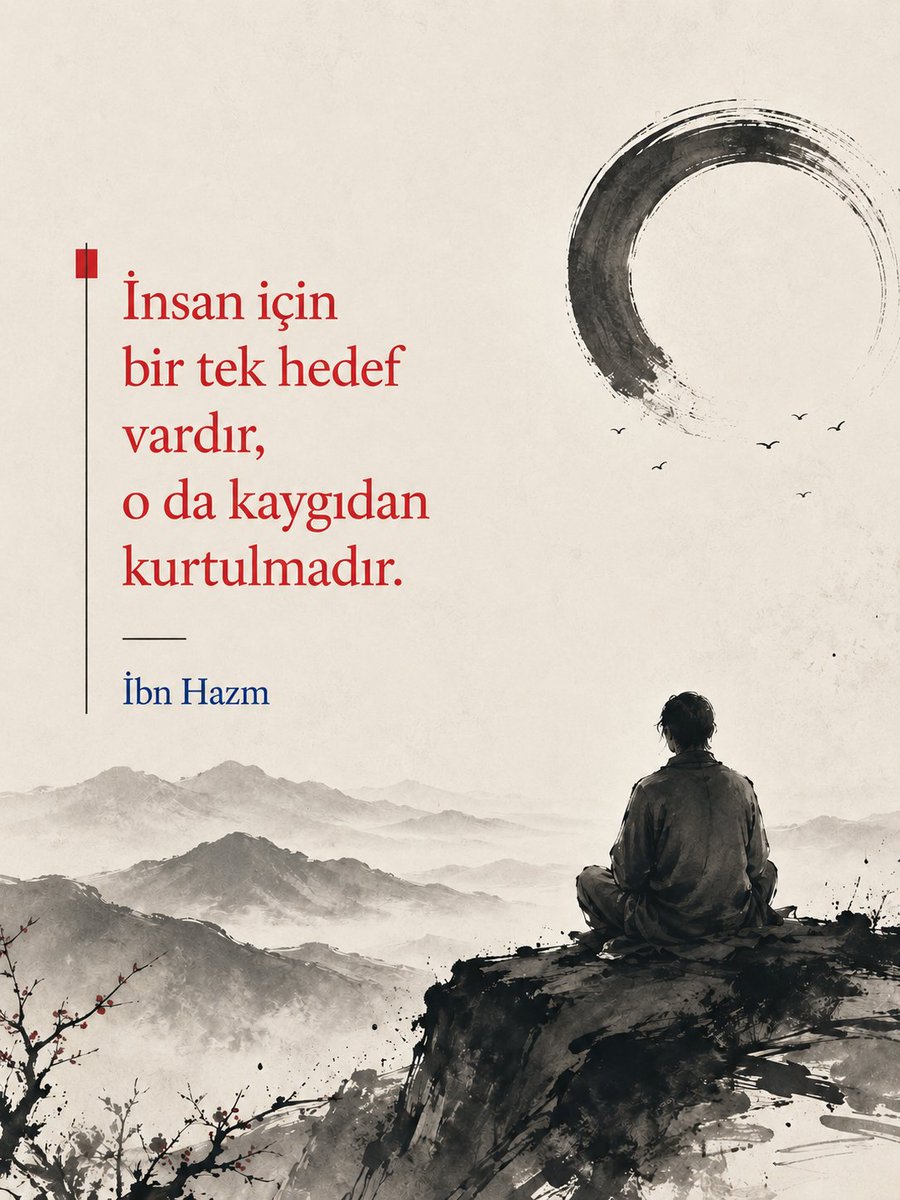 faikaytemiz's tweet photo. "İnsan için bir tek hedef vardır, o da kaygıdan kurtulmadır."

İbn Hazm https://t.co/9SkTaxBeWo