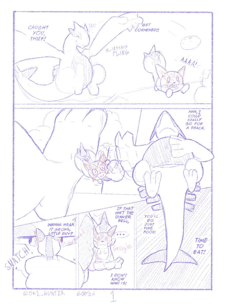 ok1_hunter's tweet photo. This was fun, so I decided to do a second page later focusing more on the vore part. For now, have pre-vore teasing. https://t.co/oN8twMrNaD