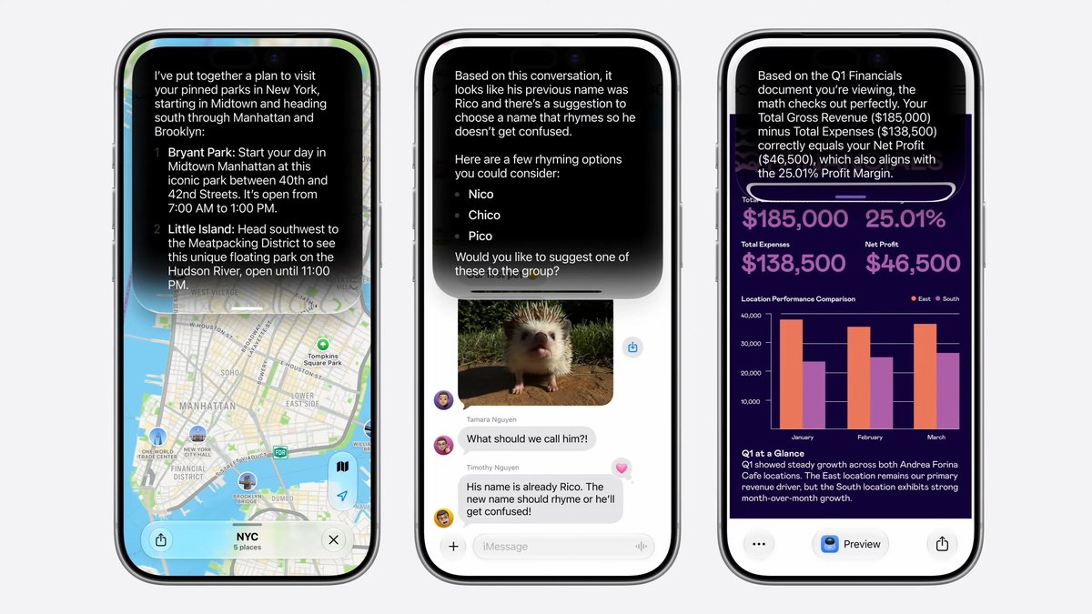 gizmodojapan's tweet photo. 今まで画面下にあったSiriのアイコン（オーブ）ですが、新しいSiriではダイナミックアイランドが新しい窓口になります。

ダイナミックアイランドがふわっと広がって、Siriの返事が表示される。
それを引っ張って、画面をさらに表示拡大させるといったことができます。

#WWDC26 #wwdc https://t.co/KMmadU6gSA