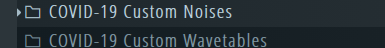 KissofEnvyy's tweet photo. whre the fuck did i get a covid-19 drum noise/wavetable pack from, i'm so confused rn. https://t.co/w6yHJKS8oP