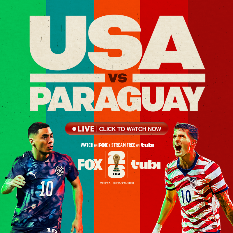 FOXSports's tweet photo. 🇺🇸 USA vs. Paraguay is LIVE on FOX.