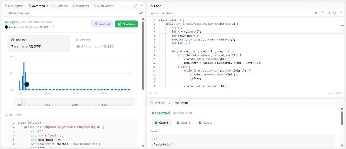 Array Count Substr DAY 8 of #SDESheetChallenge Did 3 problems today: 1. Largest Subarray ...