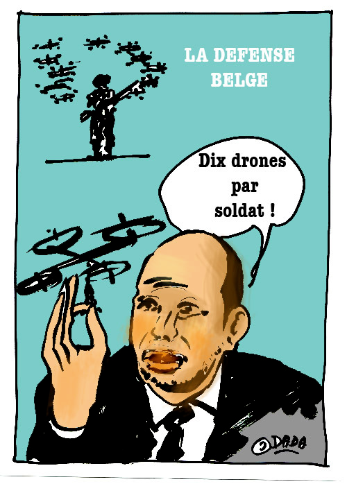 DAquarelles's tweet photo. Theo Francken propose 10 drônes par soldat. A recharger à la maison. https://t.co/zOsdRMpyU0